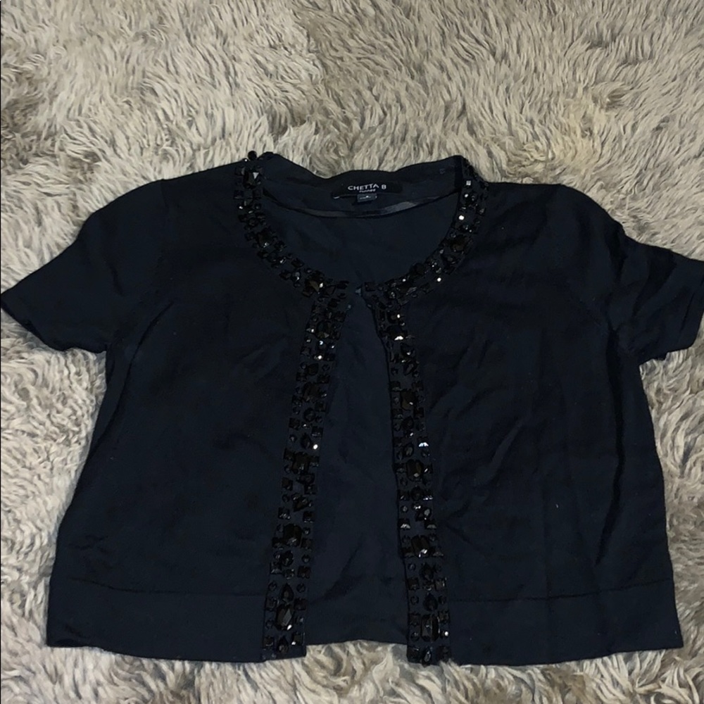 Cardigan with beaded accents